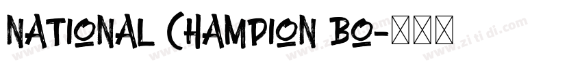 National Champion Bo字体转换